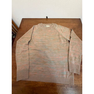 Sloomb Merino Wool Sweater XXL Marled Knit Oversized Neutral Slow Fashion Cozy